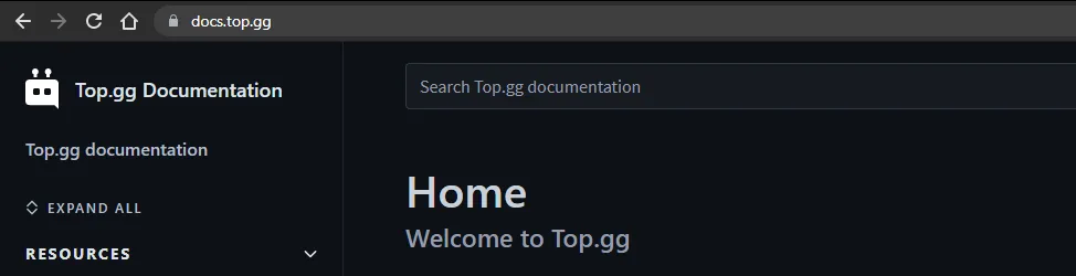 topgg docs load successfully