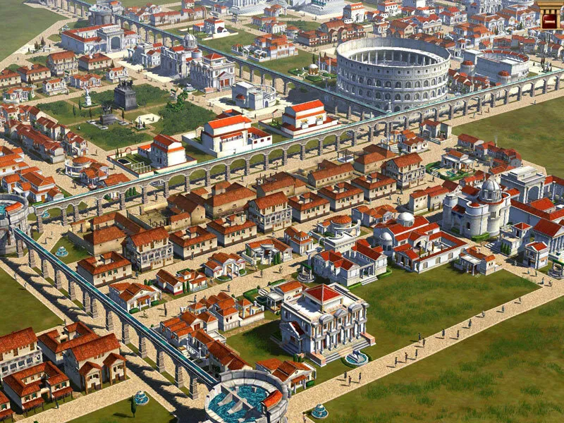 Example of a bustling city in Caesar IV